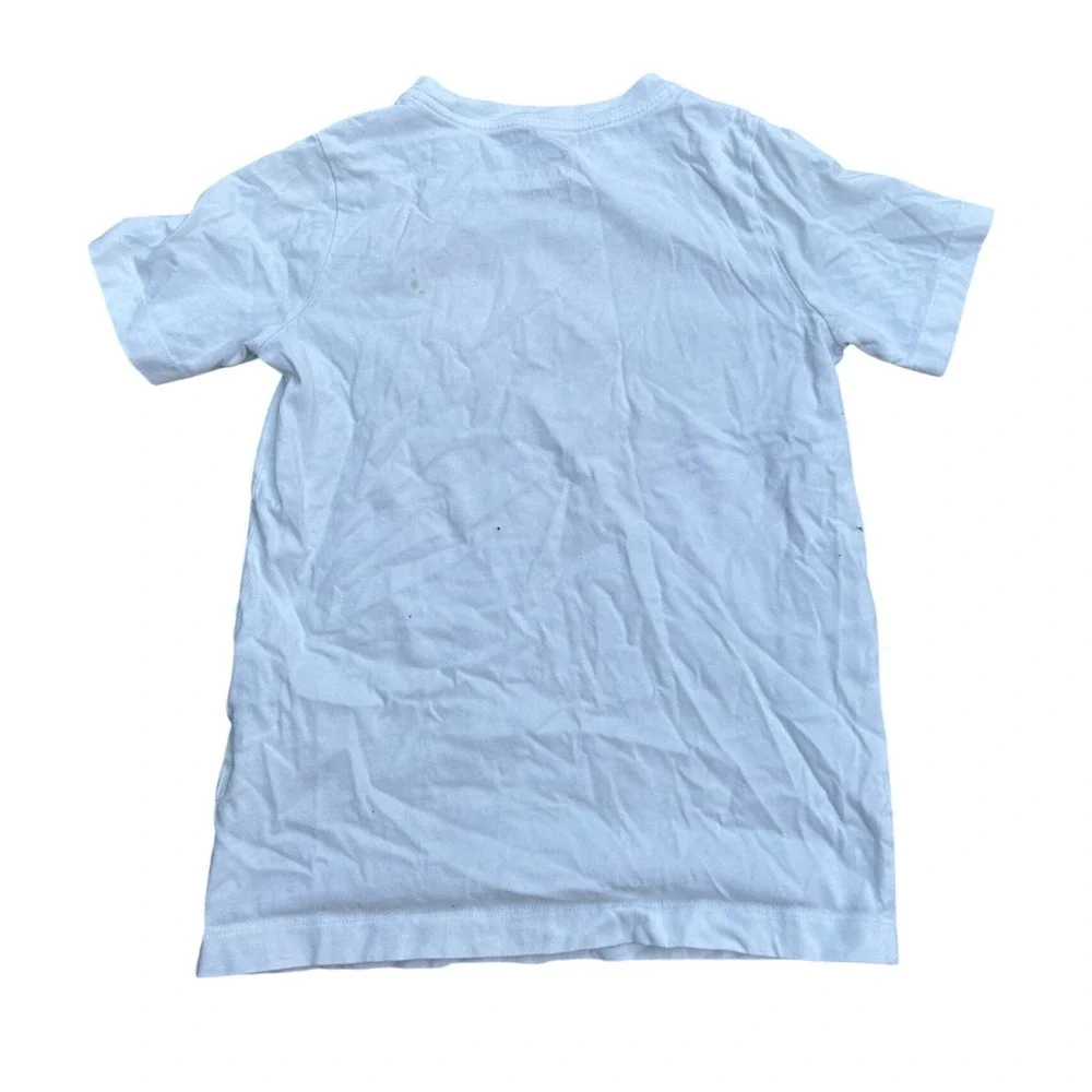 Nike Boys Just Do It Graphic T-Shirt White Short Sleeve Crewneck Size Small